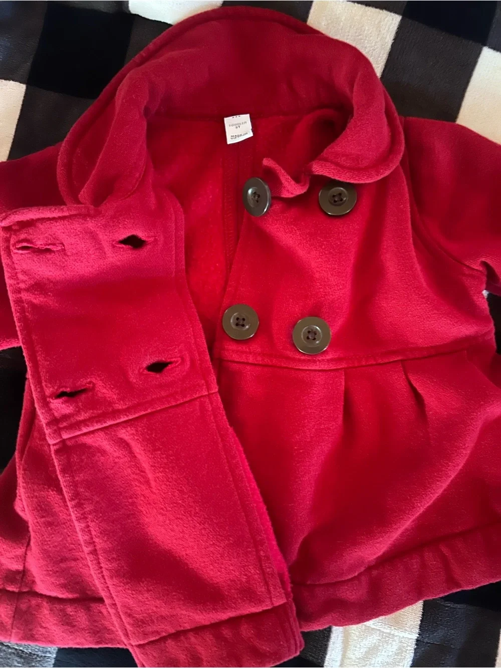 GAP Red Double-Breasted Girls' Peacoat